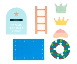 Buzón Mágico Azul y Complementos Puerta Personalizable