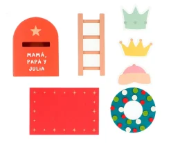 Buzón Mágico Rojo y Complementos Puerta Personalizable