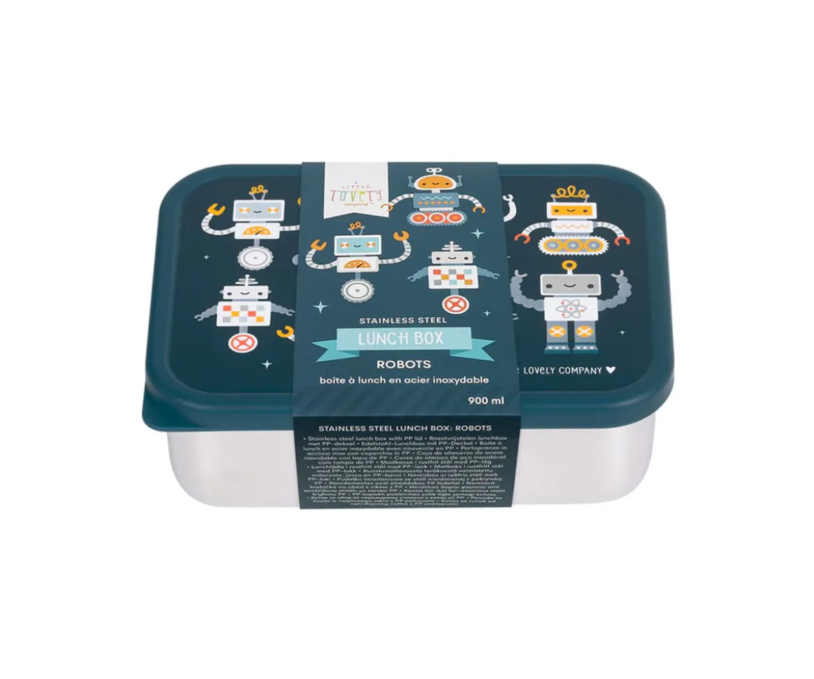 Caja Almuerzo Acero Robots