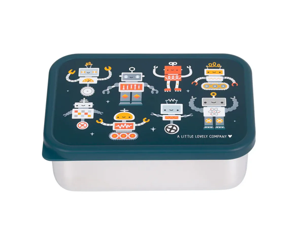 Caja Almuerzo Acero Robots