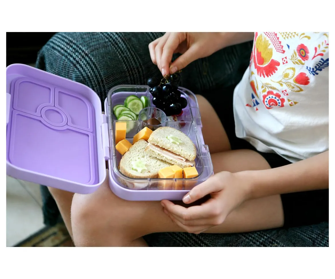 Caja Almuerzo Panino Lavanda Unicornio 4 Compartimentos