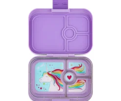 Caja Almuerzo Panino Lavanda Unicornio 4 Compartimentos
