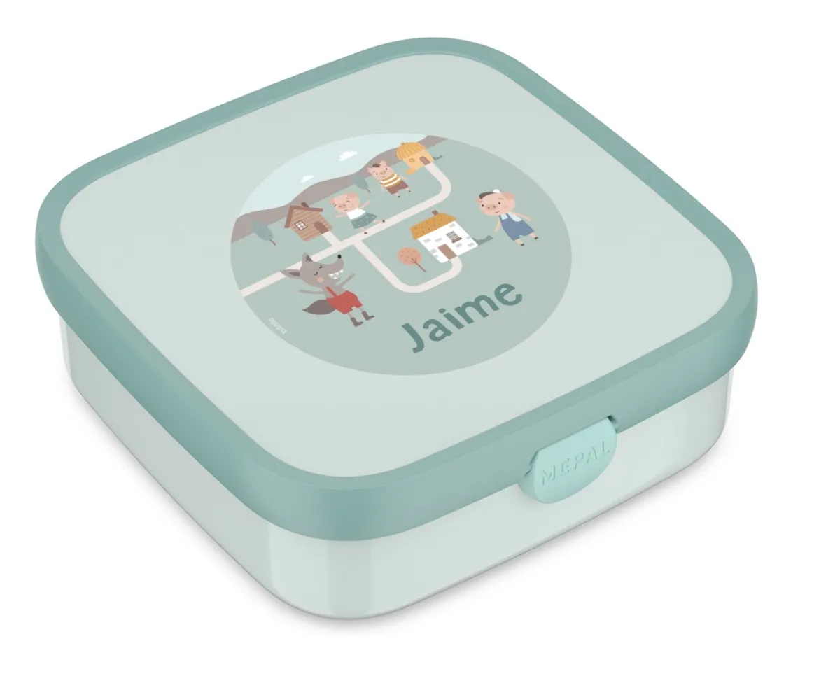 Caja Almuerzo Personalizada Bento Campus Grande Cool Mint The Three Little Pigs