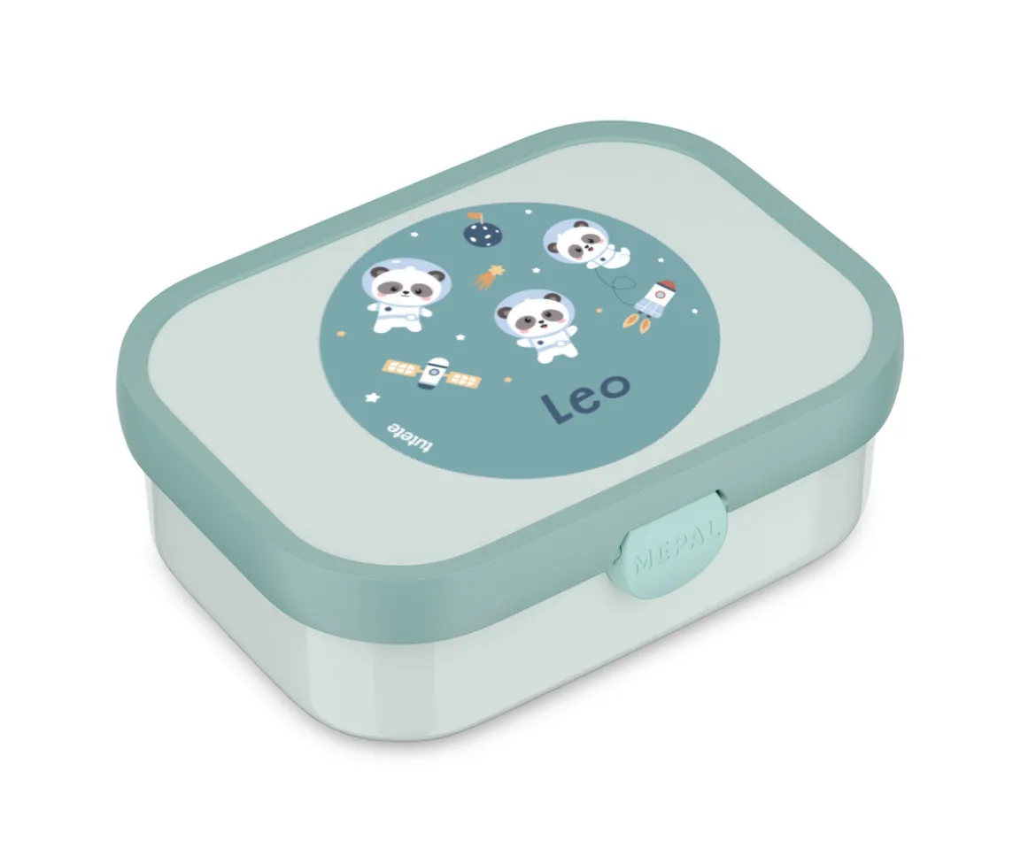 Caja Almuerzo Personalizada Midi Campus Cool Mint Pandas in Space