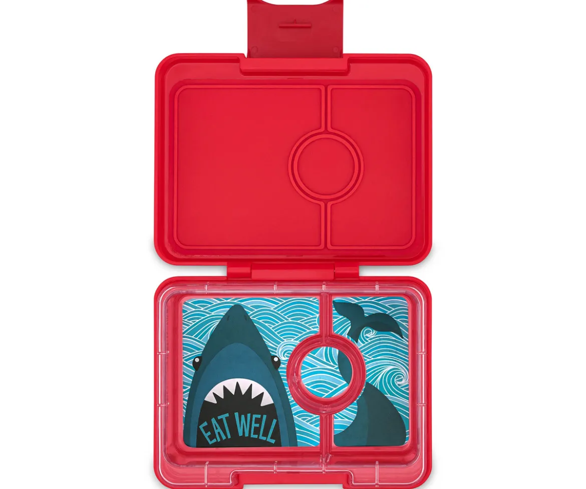 Caja Almuerzo Snack Bandeja Shark Wow Red 3 Compartimentos
