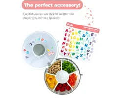 Caja Almuerzo Snack Spinner Flip, Correa de Mano y Hoja de Pegatinas Mint Green