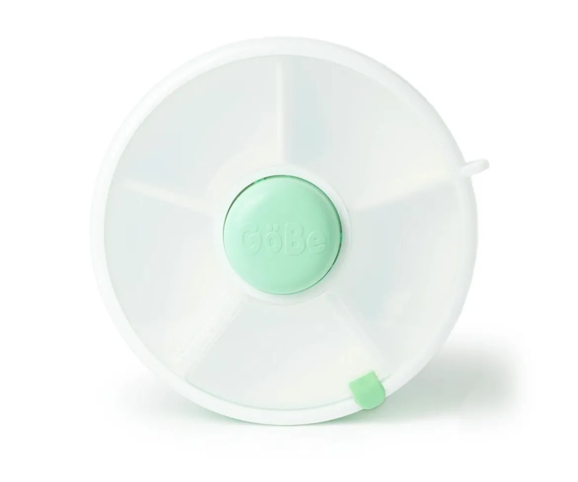 Caja Almuerzo Snack Spinner Flip, Correa de Mano y Hoja de Pegatinas Mint Green