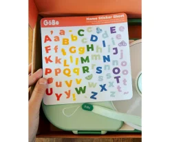 Caja Almuerzo Snack Spinner Flip, Correa de Mano y Hoja de Pegatinas Mint Green