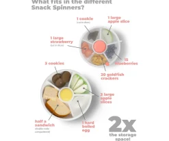 Caja Almuerzo Snack Spinner Flip, Correa de Mano y Hoja de Pegatinas Coral Pink