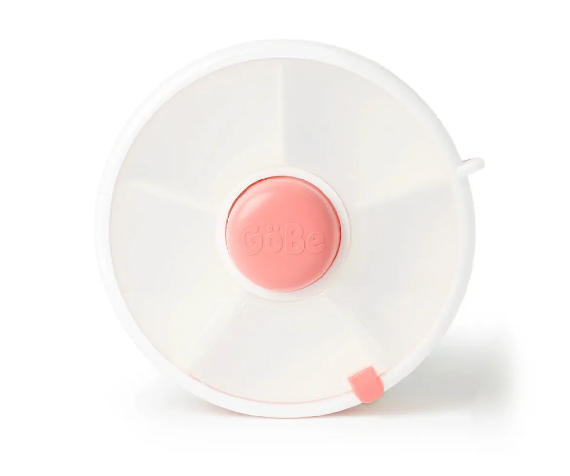 Caja Almuerzo Snack Spinner Flip, Correa de Mano y Hoja de Pegatinas Coral Pink