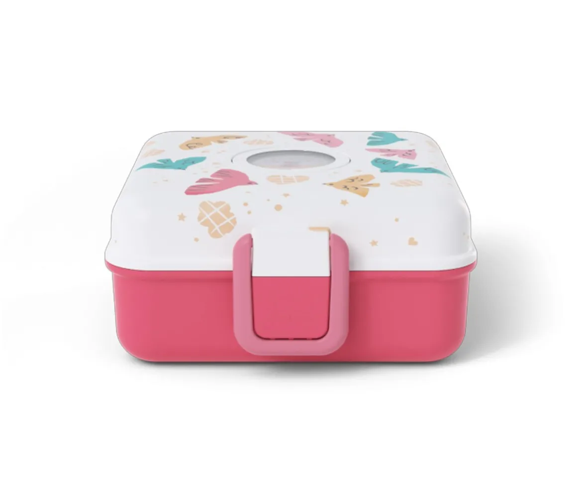 Caja Almuerzo Snacky Rosa Birds