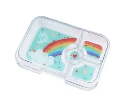 Caja Almuerzo Yumbox Panino Rosa Power Arcoíris 4 Compartimentos
