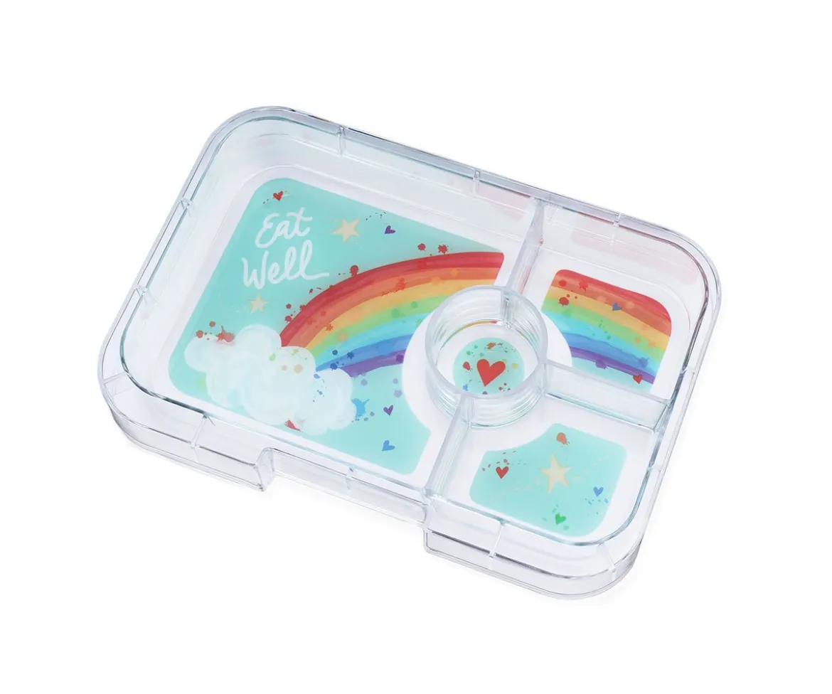 Caja Almuerzo Yumbox Panino Rosa Power Arcoíris 4 Compartimentos