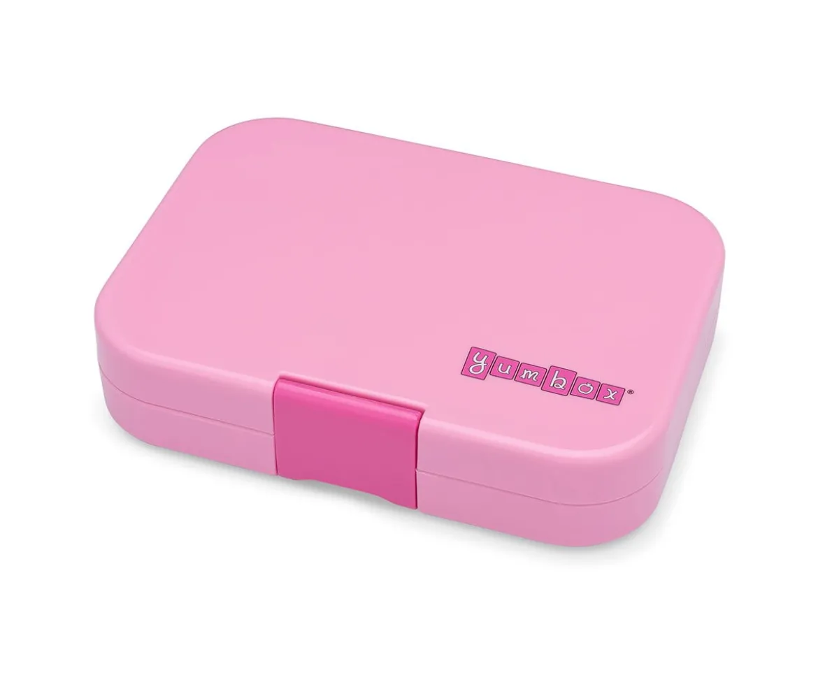 Caja Almuerzo Yumbox Panino Rosa Power Arcoíris 4 Compartimentos