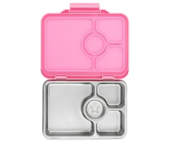 Caja Almuerzo Yumbox Pret Acero Rosa 4 Compartimentos