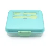 Caja Bento 2 Niveles Blue Mint Lime