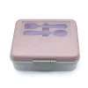 Caja Bento 2 Niveles Pink Purple Grey