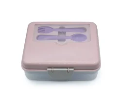 Caja Bento 2 Niveles Pink Purple Grey