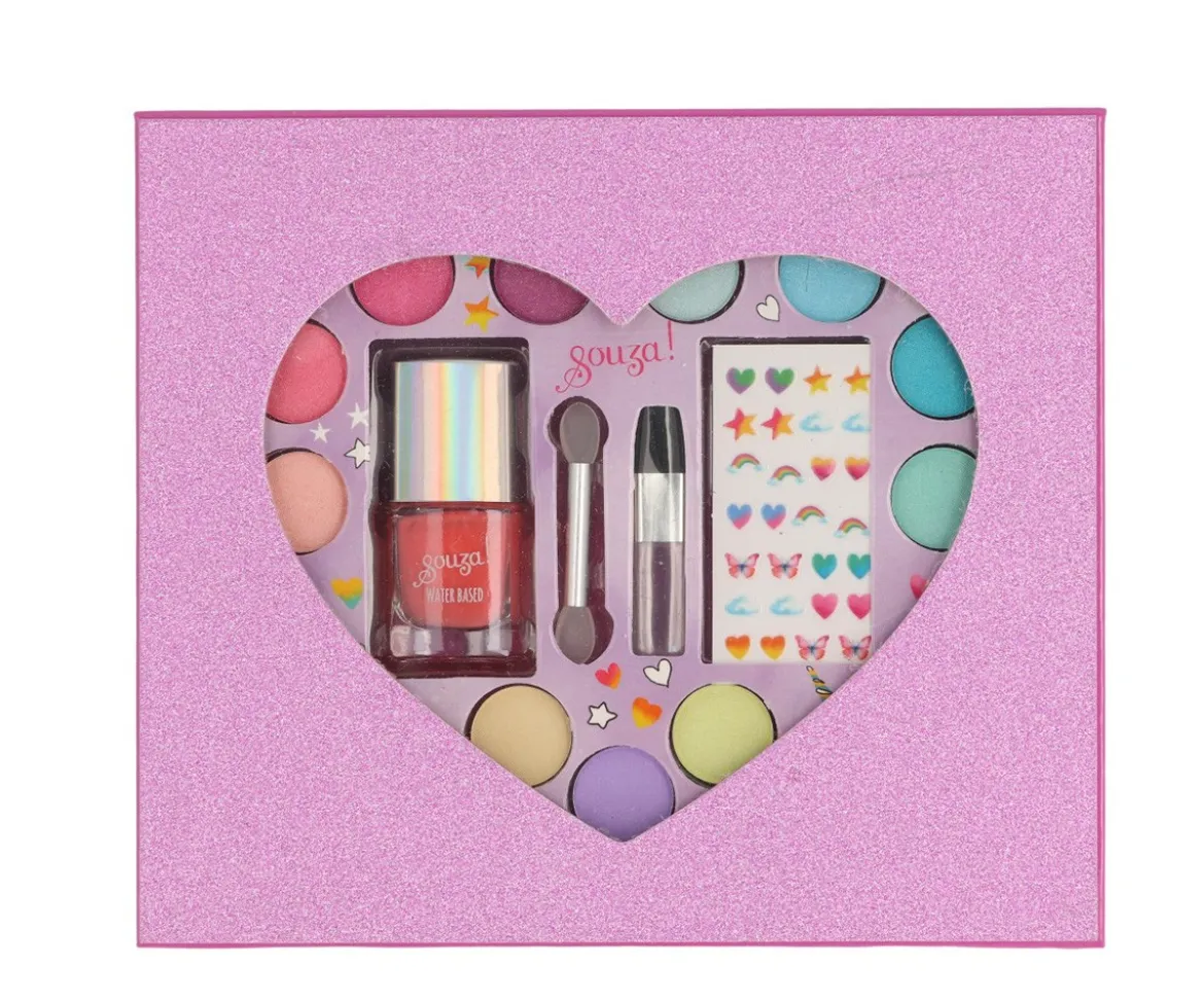 Caja Cosméticos Infantiles Corazón Brillante