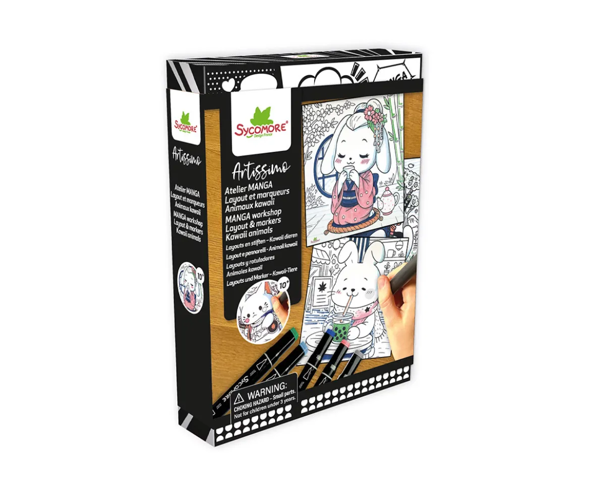 Caja Creativa S Kawaii Animals con Rotuladores Doble Punta