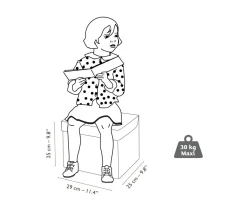 Caja de Almacenamiento Con Asiento Conejo