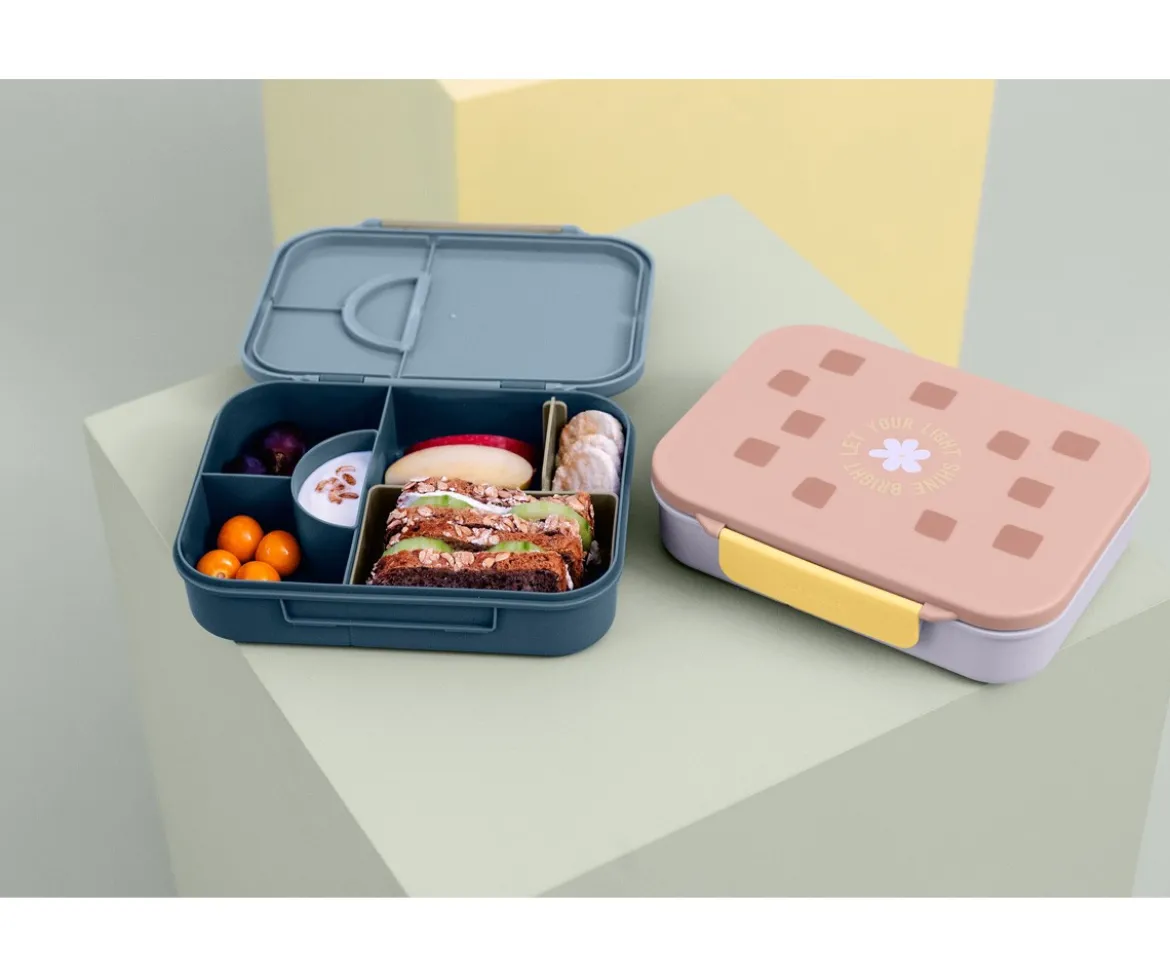 Caja de Almuerzo Compartimentos Bento Pattern Party Rose/Lilac