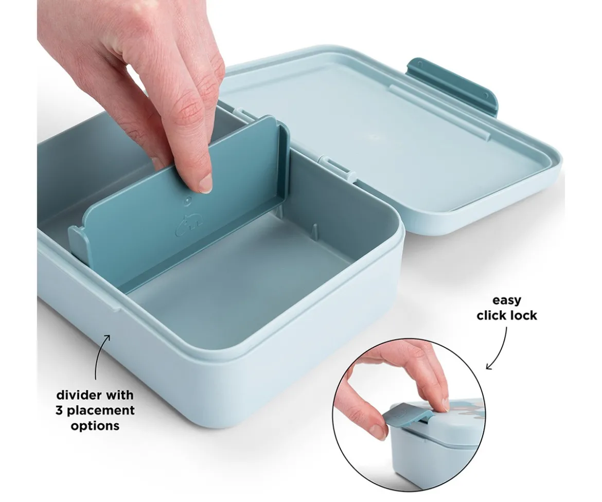 Caja de Almuerzo con Divisor Tiny Farm Blue