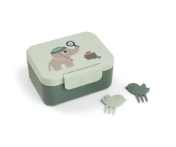 Caja de Almuerzo Pequeña + 2 Mini Tenedeores Tiny Farm Green