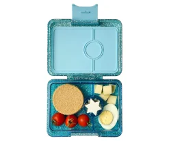 Caja de Almuerzo Snack Glitter Blue 3 Compartimentos