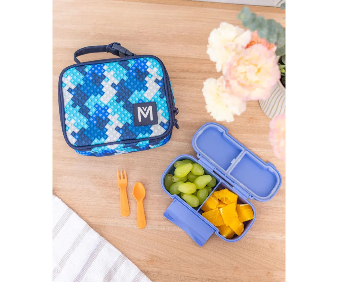 Caja de Almuerzo Snack Montiico Blue Splash 2 Compartimentos