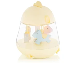 Caja de Música Carrusel con Lámpara Chicklet Amarillo