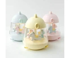 Caja de Música Carrusel con Lámpara Chicklet Azul