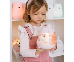 Caja de Música Carrusel con Lámpara Chicklet Rosa