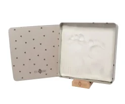 Caja Huella de Bebé Cuadrada Jolis Coeurs