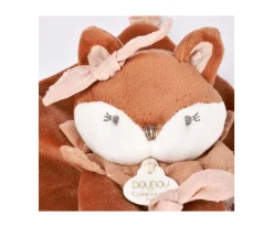 Caja Regalo Doudou Personalizable Zorro Mina con Sujetachupetes