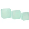 3 Cajas Almuerzo Aqua Glitter Turquoise