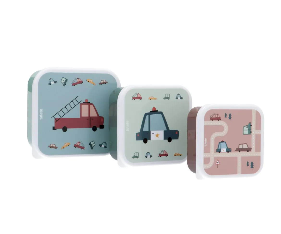 3 Cajas Almuerzo Vintage Cars