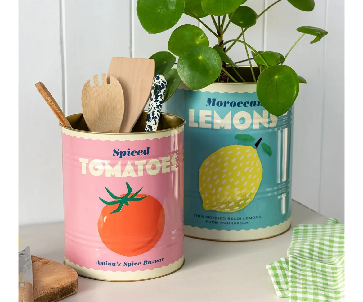 2 Cajas Metálicas de Almacenaje XL Lemon & Tomato