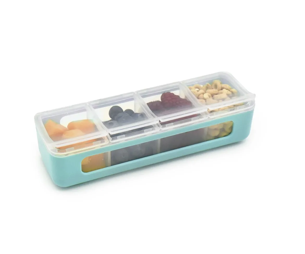 Caja Snackle 4 Compartimentos Blue