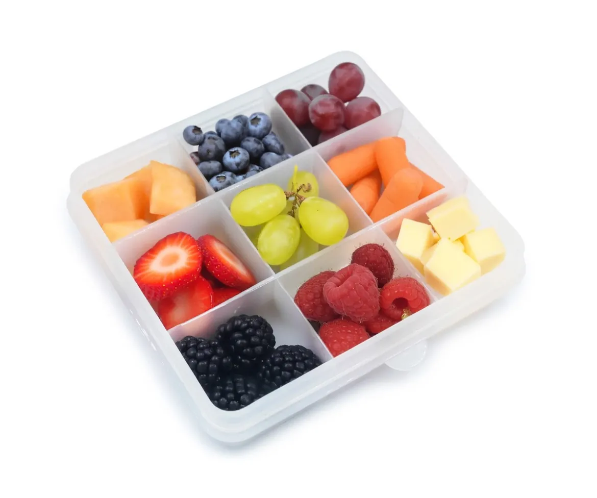 Caja Snackle 9 Compartimentos Peach Daisy Print