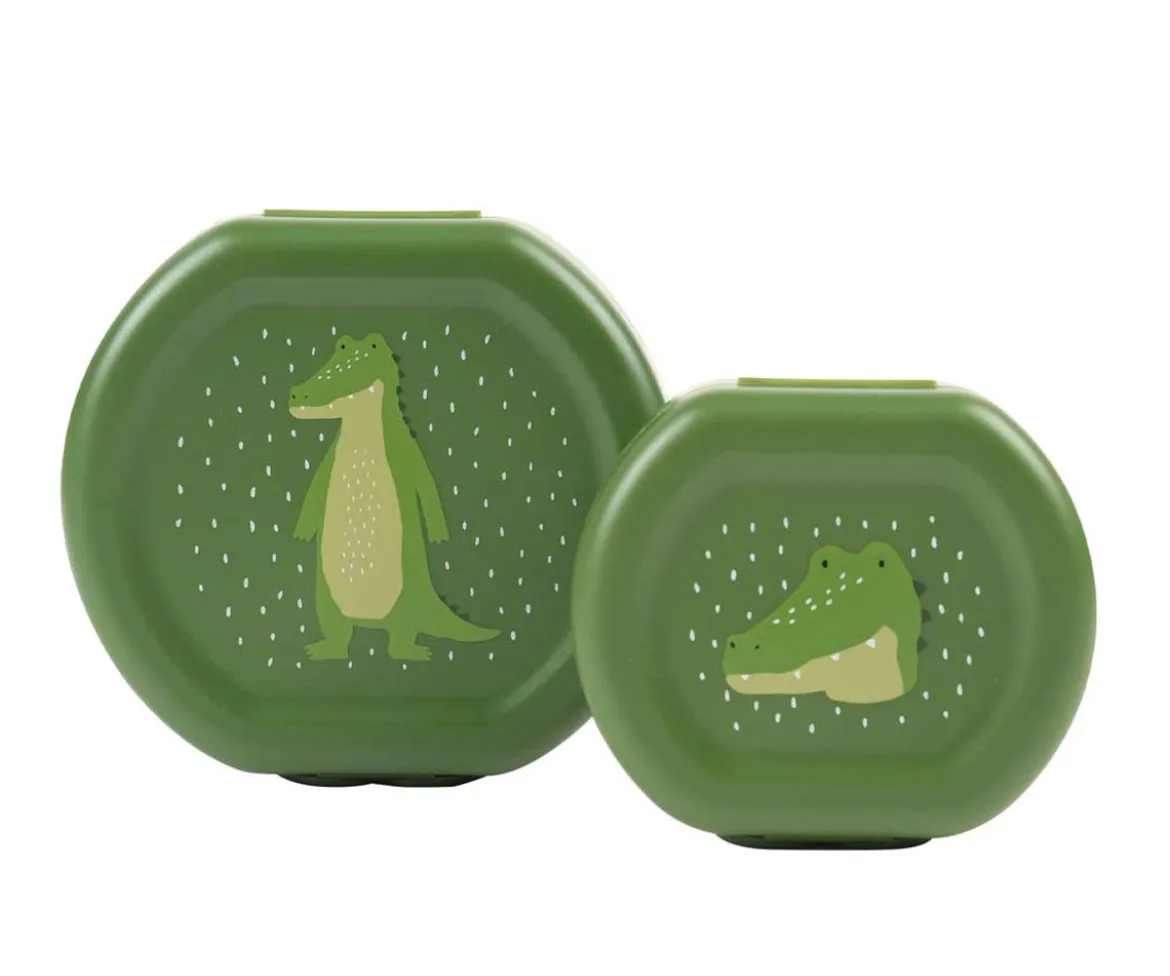 2 Cajas para Snacks con Clip Mr. Alligator