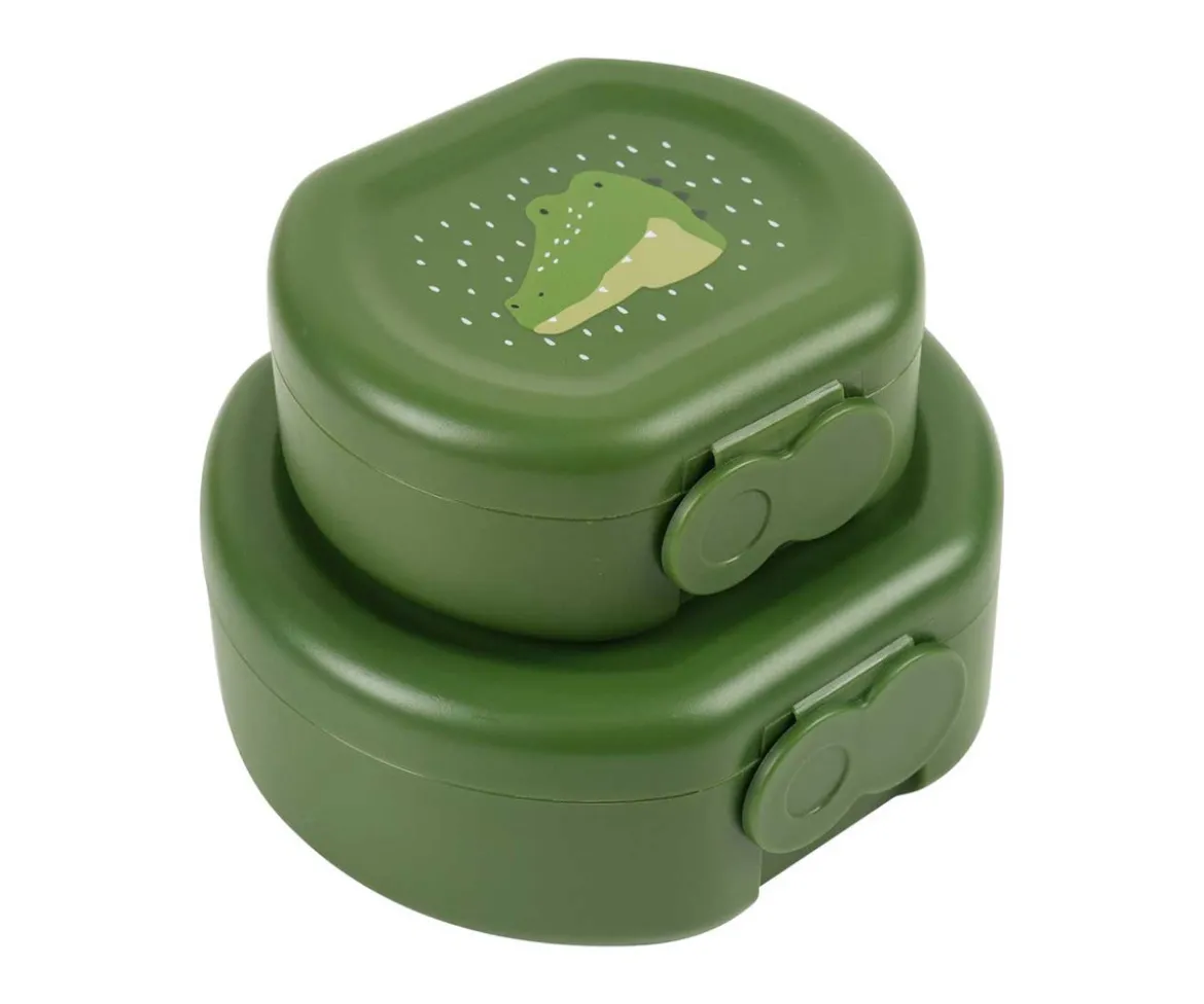 2 Cajas para Snacks con Clip Mr. Alligator