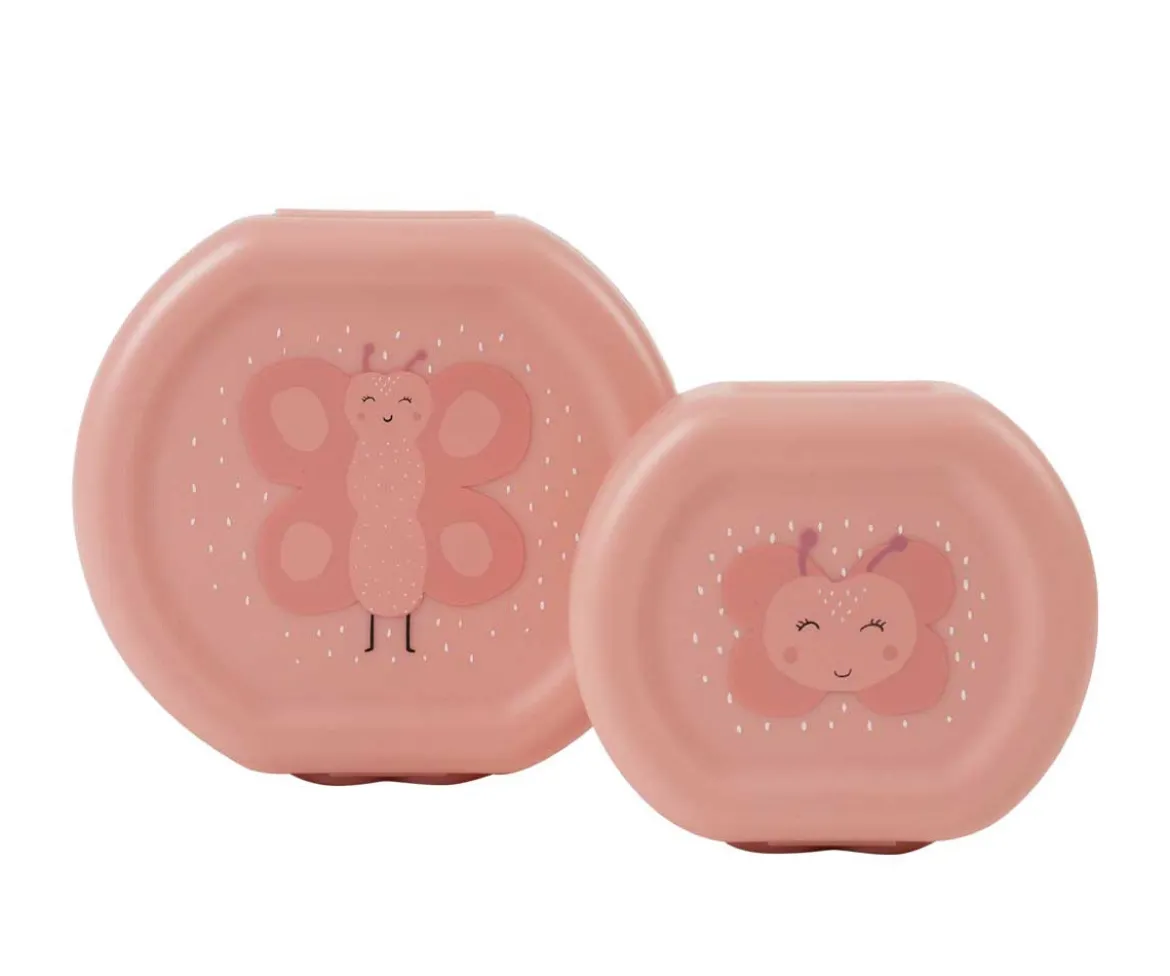 2 Cajas para Snacks con Clip Mrs. Butterfly