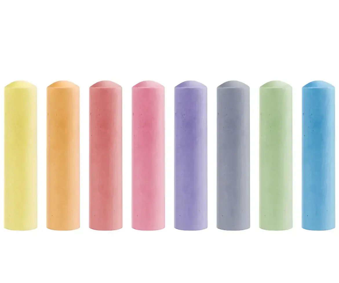 Caja 8 Tizas de Colores MAXI para Pizarra y Exterior