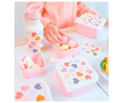 4 Cajitas Almuerzo y Snacks Corazones