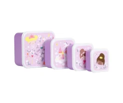 4 Cajitas Almuerzo y Snacks Princesas