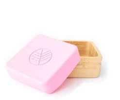 2 Cajitas para Snack de Bambú Rosa/Gris