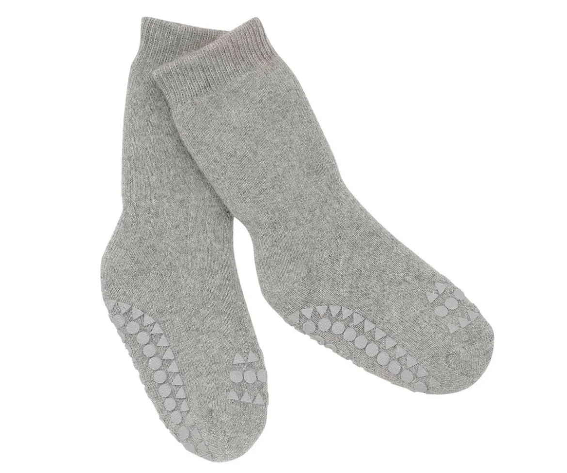 Calcetines Suela Antideslizante Algodón Gris Claro