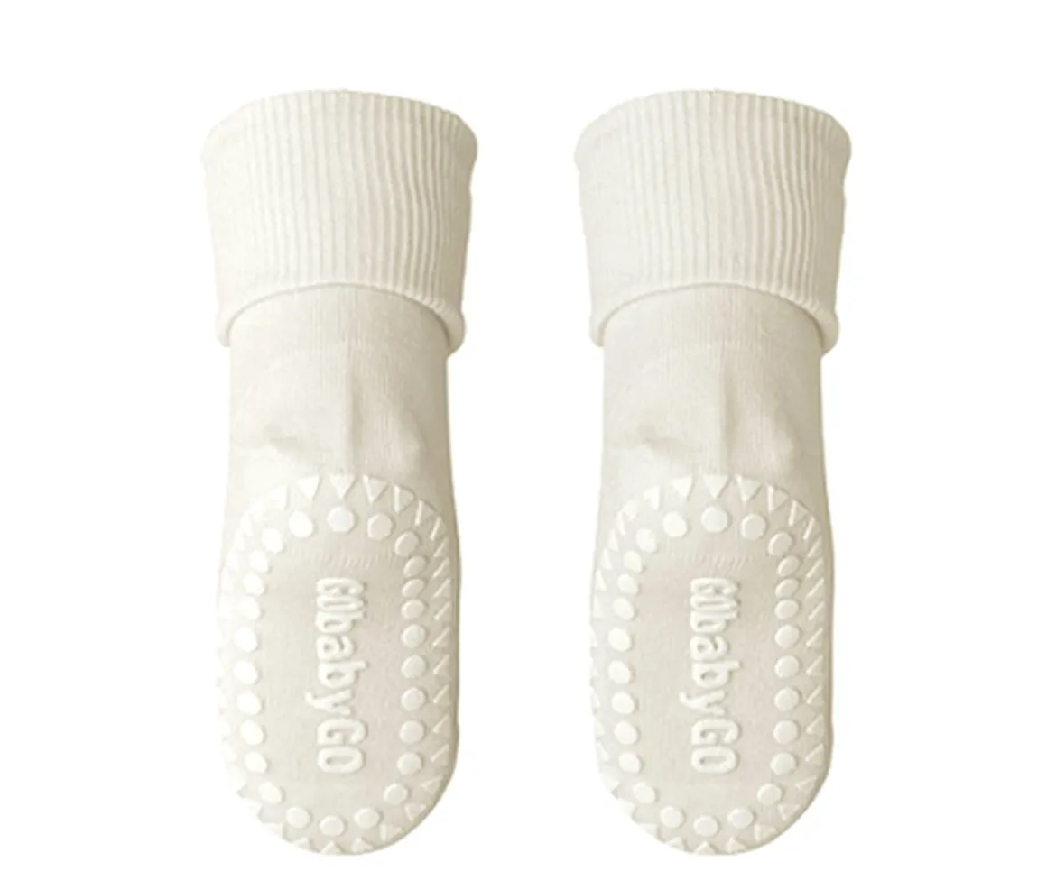 Calcetines Suela Antideslizante Bambú Blanco Roto