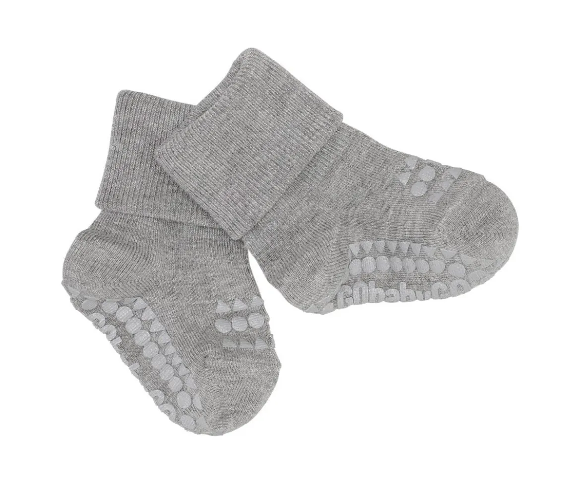Calcetines Suela Antideslizante Bambú Gris Claro